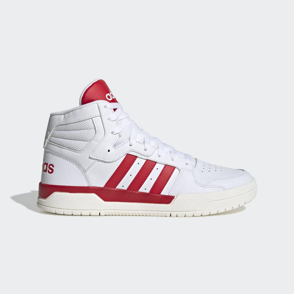 Adidasi Baschet Adidas Entrap Mid Barbati Romania - Albi/Rosii Inchis EG4310